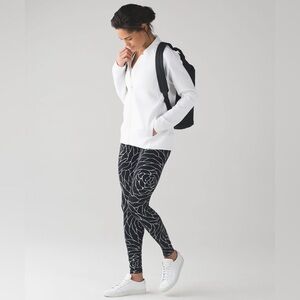 Lululemon Wunder Under Hi-Rise Radiate Rose Alpine White Black Size 10